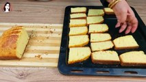 Homemade Cake Rusk Recipe I Bakery Style Crispy Dry Cake Biscuit banane ka tarika