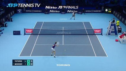 Download Video: Tsitsipas ends Medvedev's ATP Finals campaign