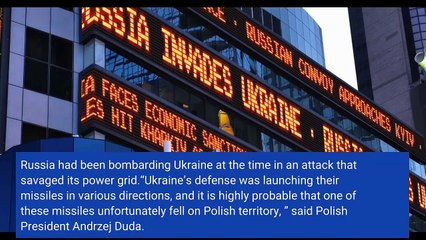 Poland NATO say missile strike wasn’t a Russian attack