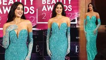 Elle Awards 2022:Janhvi Kapoor Mermaid Shimmery Dress में बिखेरे जलवे Watch Full Video*Entertainment