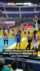 Calvin Abueva complains after getting an offensive foul over Chris Ross 