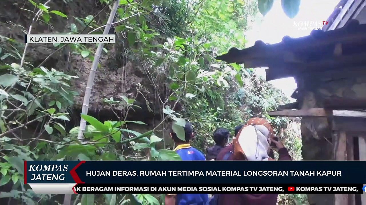 Hujan Deras, Rumah di Klaten Tertimpa Material Longsoran Tanah Kapur