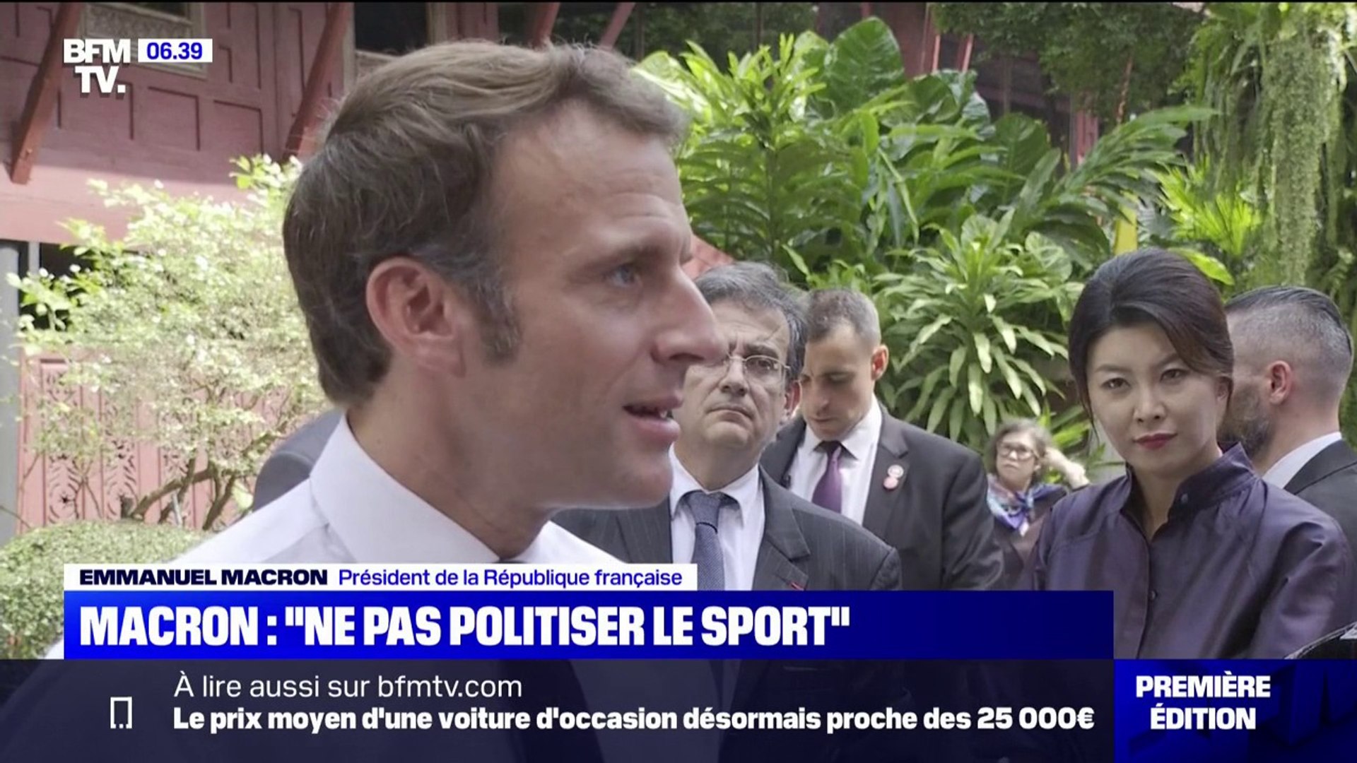 Il ne faut pas politiser le sport": Emmanuel Macron répond aux critiques  sur le Mondial au Qatar - Vidéo Dailymotion