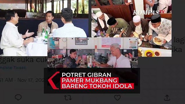 Potret Gibran Pamer Mukbang Bareng Tokoh Idola, dari Prabowo hingga Anies Baswedan
