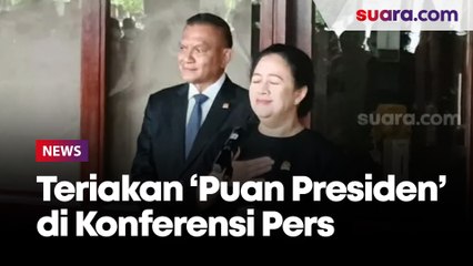 Muncul Teriakan Puan Presiden Saat Konferensi Pers di DPR, Puan Kaget Tapi Senyum Sambil Pegang Dada