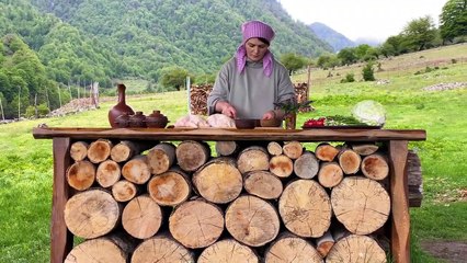 Juicy Chicken on a Spit with Crispy || World Food Ellist