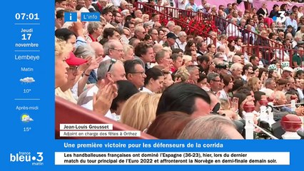 17/11/2022 - Le 6/9 de France Bleu Béarn Bigorre en vidéo