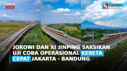 Jokowi dan Xi Jinping Saksikan Uji Coba Operasional Kereta Cepat Jakarta - Bandung