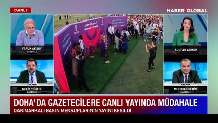 Katar'da gazetecilere canlı yayında müdahale: Basın mensuplarının yayını böyle kesildi