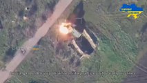 Drone footage! Russian drones blow up Ukrainian military vehicles with deadly airstrikes