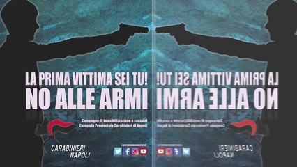 Un poster dei Carabinieri di Napoli per dire "No alle armi"