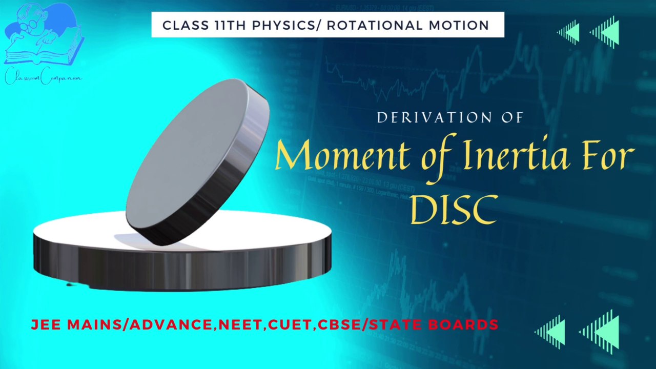 Moment of Inertia For Disc| Rotational Motion | Class 11 Physics | JEE mains | Advanced | NEET | CUET| CBSE | State Boards| By Dixit Sir