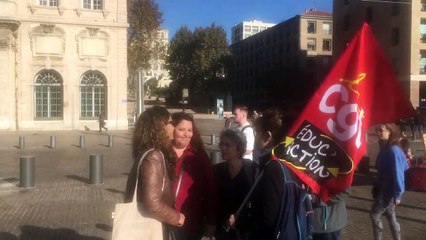 Marseille : manifestation contre la réforme de l'Éducation nationale dans la voie professionnelle