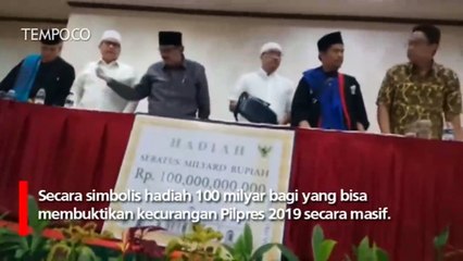 Descargar video: Hadiah 100 Miliar Untuk Buktikan Kecurangan Pilpres 2019