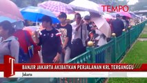 Banjir Jakarta Akibatkan Perjalanan KRL Terganggu