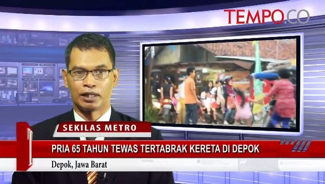 Berjalan di Rel, Kakek 65 Tahun Tewas Tertabrak Kereta di Depok