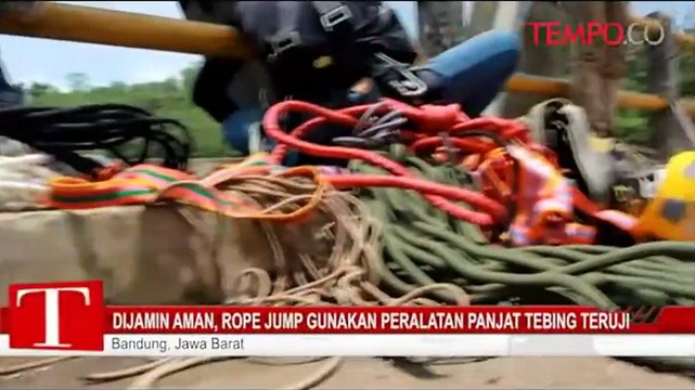 Dijamin Aman, Rope Jump Gunakan Peralatan Panjat Tebing Teruji