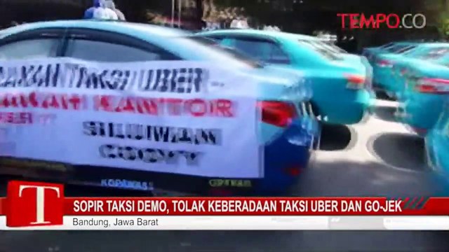 Sopir Taksi Demo, Tolak Keberadaan Taksi Uber dan Go Jek