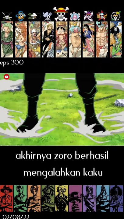 akhirnya zorro  berhasil mengalahkan kaku