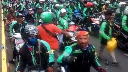 Protes Diskon, Driver Ojek Online Demo ke Istana