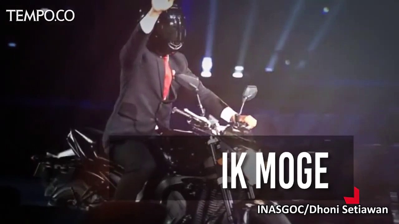 Pembukaan Asian Games, Jokowi Naik Moge