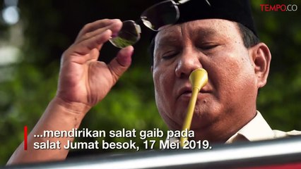 Prabowo Ajak Pendukungnya Salat Gaib untuk Petugas KPPS Meninggal