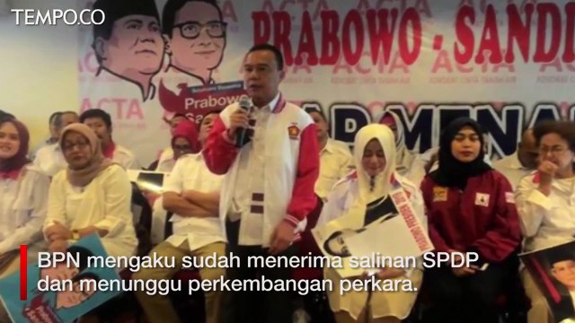 Ada Nama Prabowo di SPDP Eggi Sudjana, Ini Jawaban BPN