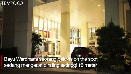 24 Jam Pelukis Ini Sulap Dinding Restoran jadi Karya Seni