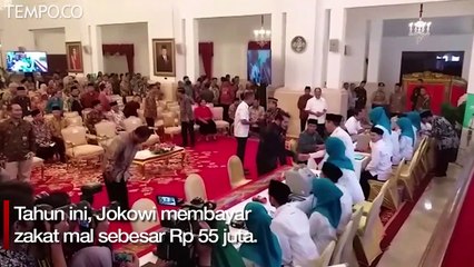 Presiden Joko Widodo Bayar Zakat Mal Lewat Baznas di Istana