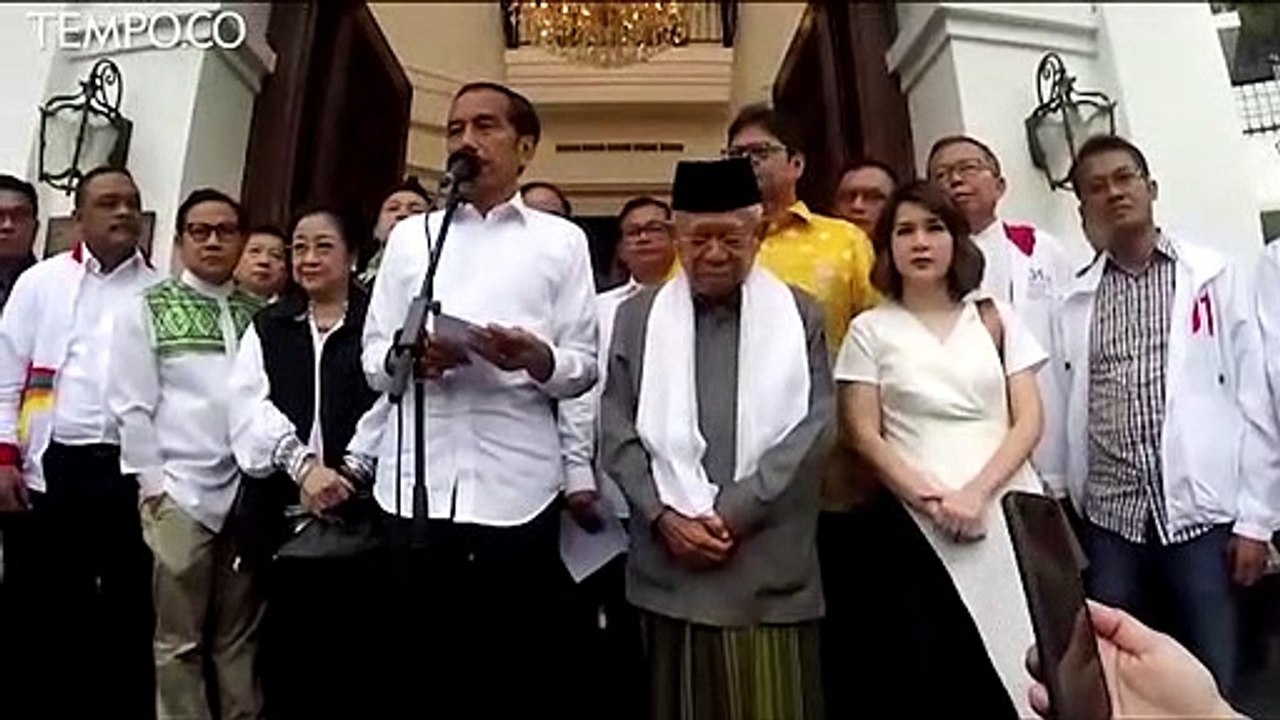 Berdasarkan Quick Count, Jokowi Deklarasi Menang Pilpres, Raih 54,5 Persen Suara