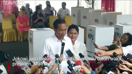 Usai Mencoblos dan Memasukkan Surat Suara, Jokowi Mengaku Plong