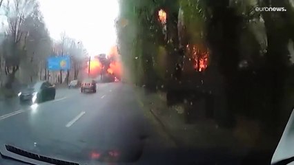 Landesweit russische Raketenangriffe auf die Ukraine