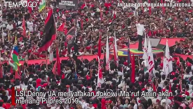 Survei Terkini LSI Denny JA, Jokowi di Ambang Menang Telak