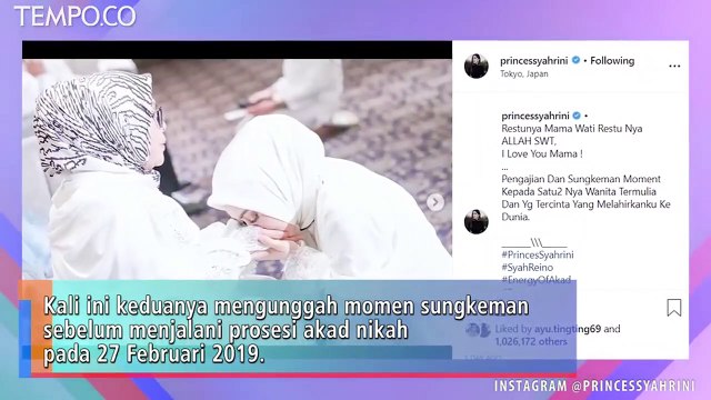 Manis dan Haru, Syahrini dan Reino Barack Sungkeman