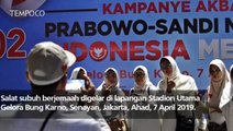 Salat Subuh Berjamaah Awali Kampanye Akbar Prabowo-Sandi