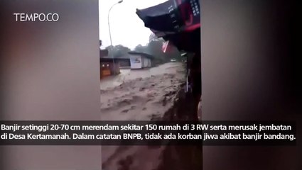 BNPB Sebut Dua Faktor Penyebab Banjir Bandang di Pangalengan