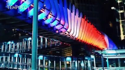 Pemprov DKI Tayangkan Warna Bendera Selandia Baru di JPO Gelora
