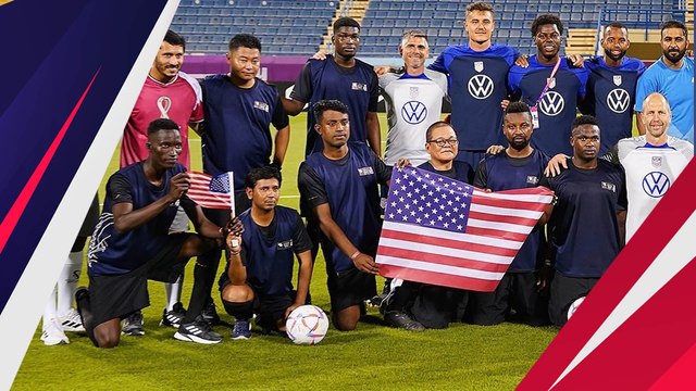 Salut! Piala Dunia 2022, Timnas Amerika Serikat Main Bola Bareng Pekerja Migran Qatar