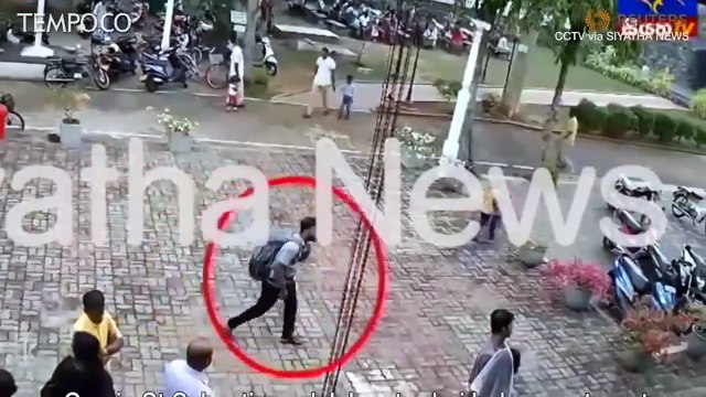 Gerak-Gerik Terduga Pelaku Bom Bunuh Diri Memasuki Gereja Sri Lanka