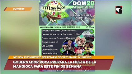 Gobernador Roca prepara la fiesta de la mandioca para este fin de semana
