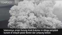 Gunung Anak Krakatau Erupsi usai Tsunami Terjang Selat Sunda
