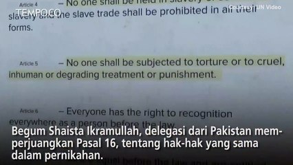 Tokoh Perempuan Ini Dorong Deklarasi HAM Menjadi Universal