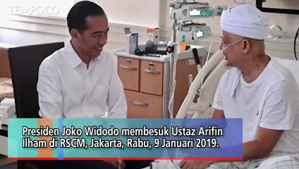 Скачать видео: Presiden Jokowi Menjenguk Ustaz Arifin Ilham di RSCM