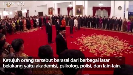 7 Anggota LPSK Baca Sumpah Jabatan di Depan Jokowi