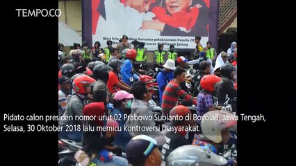Polemik Pidato Prabowo Sebut Tampang Boyolali