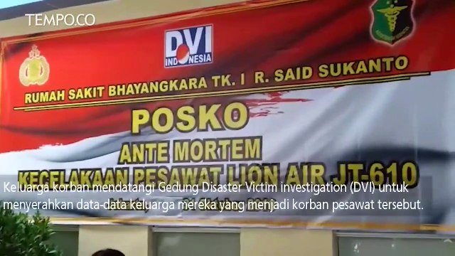 Keluarga Korban Lion Air JT 610 Lengkapi Data Identifikasi