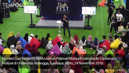 Menlu Retno Ajak Anak muda Berdiplomasi