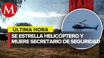 Cae helicóptero en el que viajaba el Secretario de Seguridad Pública de Aguascalientes