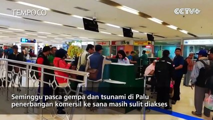 Penerbangan Komersil ke Palu Masih Sulit Diakses