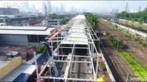 Video Drone: Pembangunan Skybridge Tanah Abang Terus Dikebut